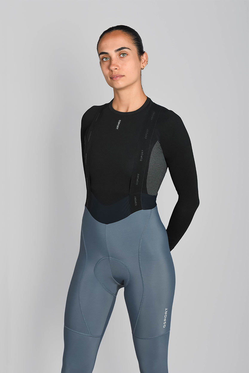 culotte pro team mujer largo invierno gris