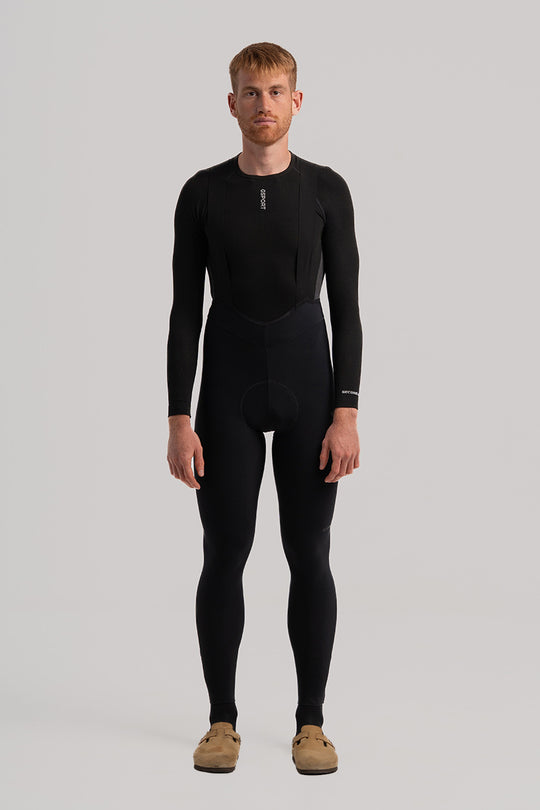 culotte negro invierno aquazero ciclismo deporte