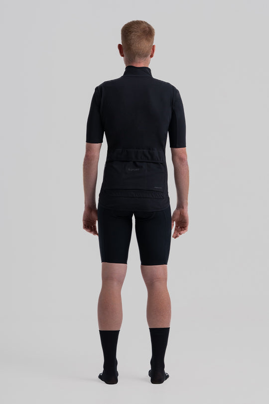 Chaqueta Aquazero Giau ciclismo negra waterproof corta