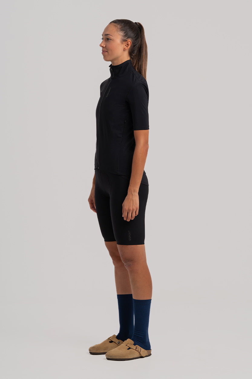 chaqueta negra aquazero ciclismo deporte