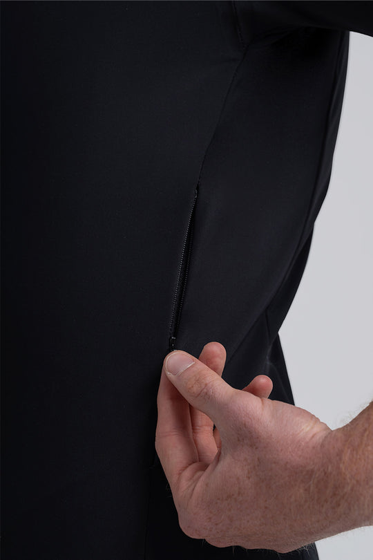 Chaqueta Aquazero Giau ciclismo negra waterproof corta