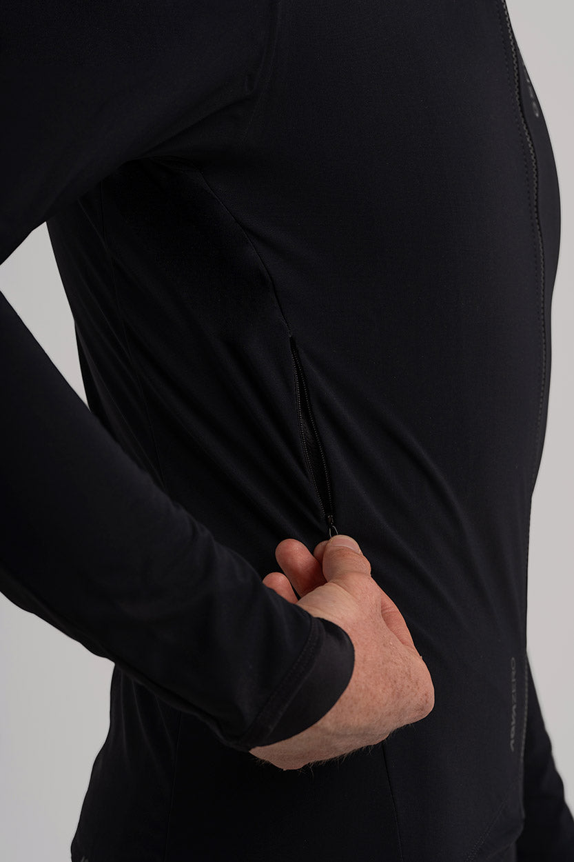 chaqueta aquazero giau negra ciclismo lluvia ventilacion