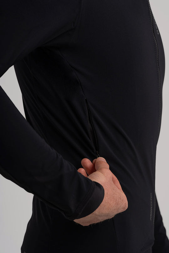 chaqueta aquazero giau negra ciclismo lluvia ventilacion
