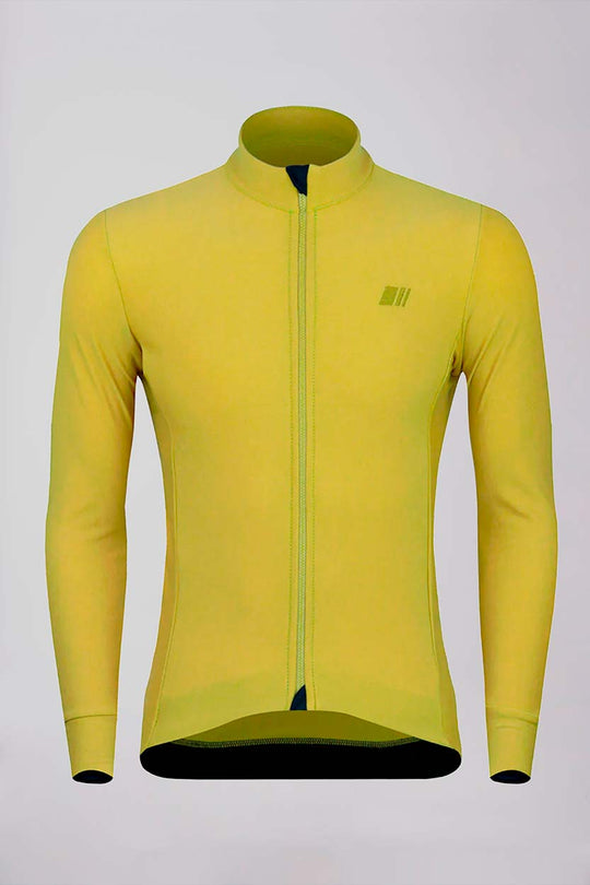 Maillot winter tokyo amarillo mostaza verde manga larga coleccion ropa ciclismo gsport